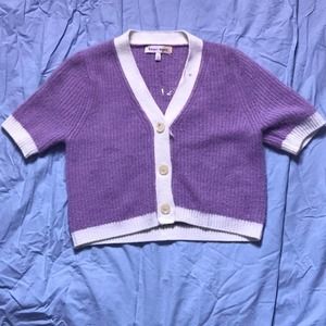 Hazel Moon Fluff Crop Button Up